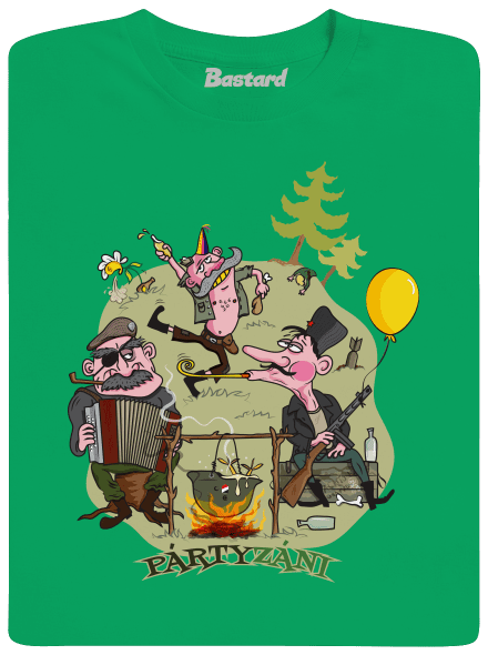 Pártyzáni pánské tričko Kelly Green