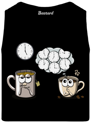 Čaj o páté, káva stále pánské tílko Black