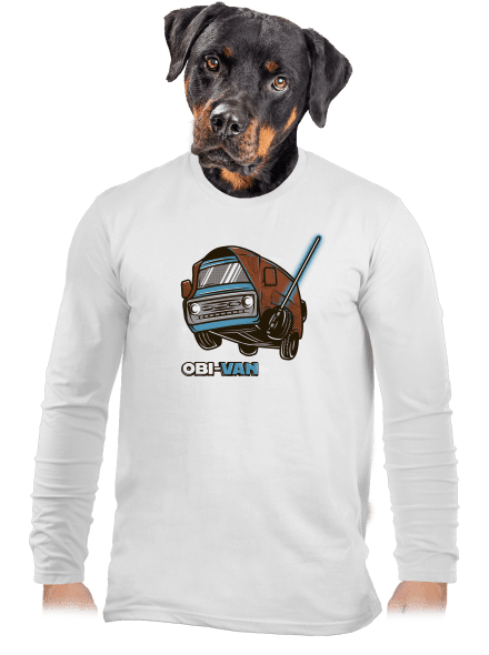Obi-Van pánské dlouhý rukáv White