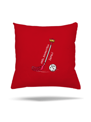 Král zahnutých čepelí - florbal polštář Red