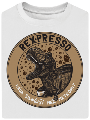 Rex-presso unisex tričko oversized White