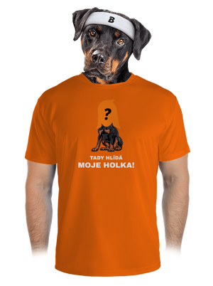 Tady hlídám já pánské sportovní tričko Neon Orange