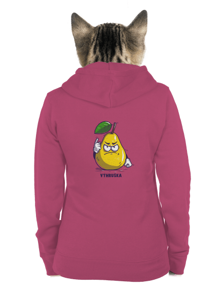 Výhruška dámská mikina na zip Magenta
