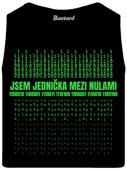 Jednička mezi nulami pánské tílko Black