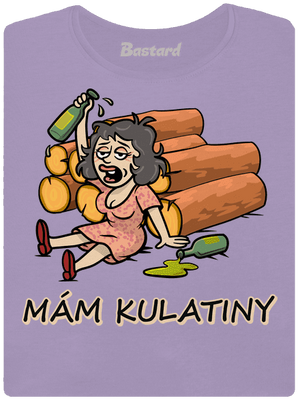 Mám kulatiny dámské tričko s lemem Lavender