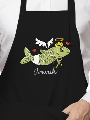 Amurek zástěra Black