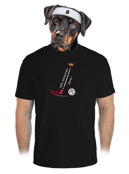 Král zahnutých čepelí - florbal pánské sportovní tričko Black