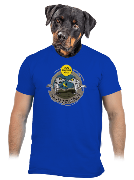 Vlk vlku člověkem pánské tričko Royal Blue