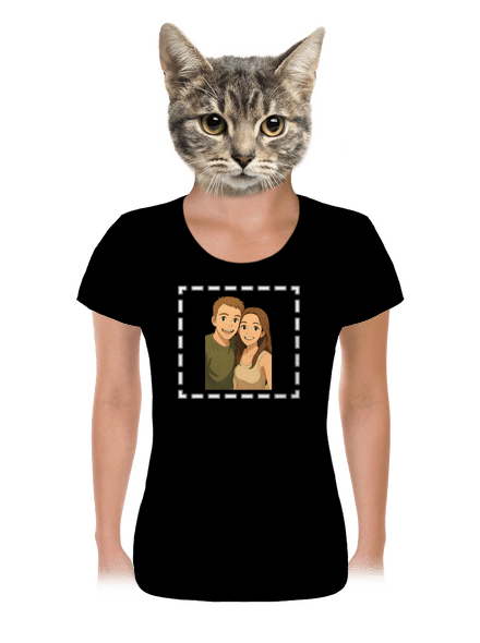 Ghibli efekt z vlastní fotky dámské tričko Black