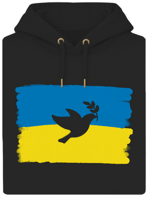 Ukrajina - Holubice unisex mikina premium Dark Black