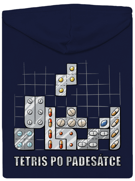 Tetris pánská mikina na zip Navy