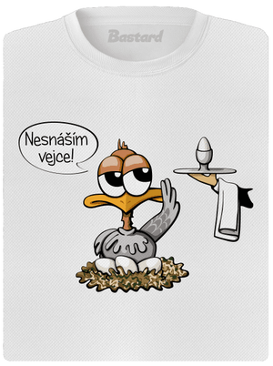 Nesnáším vejce dámské sportovní tričko White