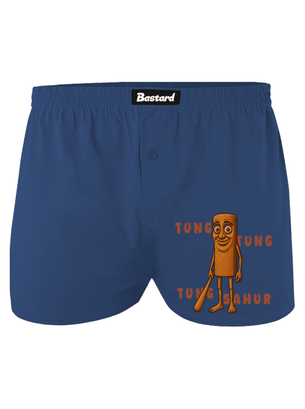 Tung Tung Tung Sahur – Italian Brainrot pánské trenky Blue