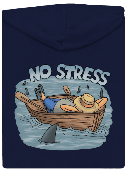 No stress pánská mikina na zip Navy