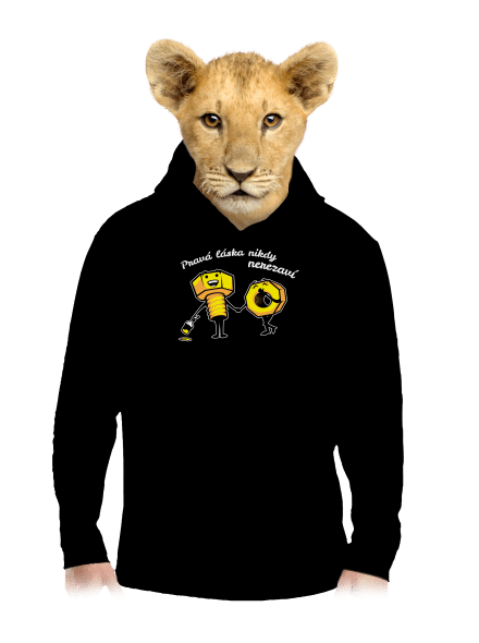 Pravá láska dětská mikina klokanka Black