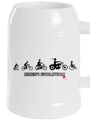 Bikers evolution půllitr White