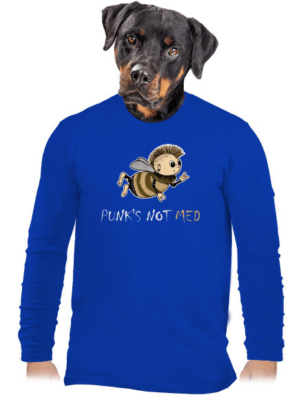 Punks Not Med pánské dlouhý rukáv Royal Blue