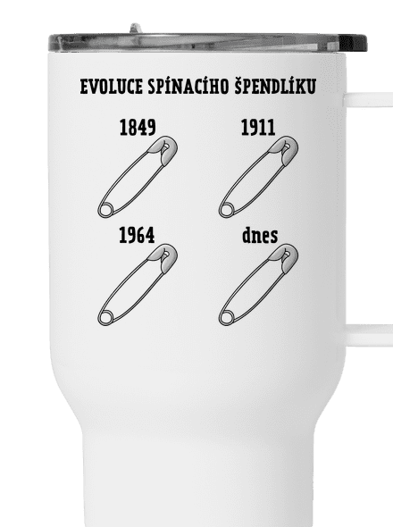 Evoluce spínacího špendlíku termohrnek White