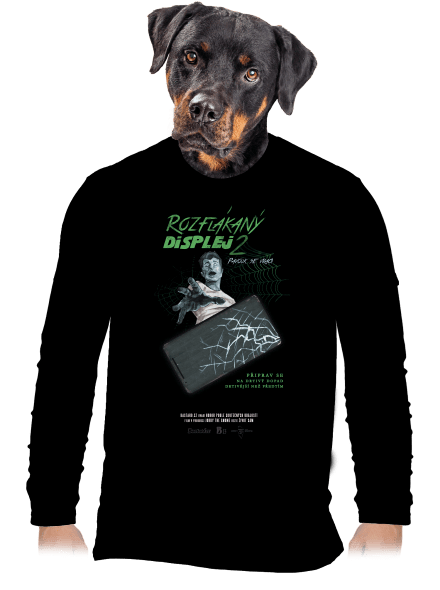 B13: Rozflákaný displej pánské dlouhý rukáv Black