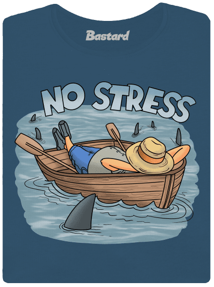 No stress dámské tričko premium Petrol Blue