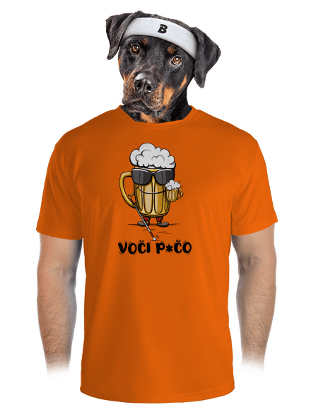 Voči p*čo pánské sportovní tričko Neon Orange