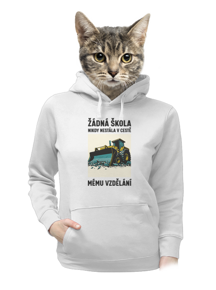 Žádná škola dámská mikina klokanka White