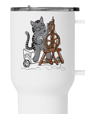 Kočka přede termohrnek White