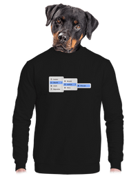 unisex mikina bez kapuce
