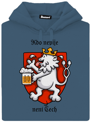 Kdo nepije, není Čech dámská mikina klokanka Denim