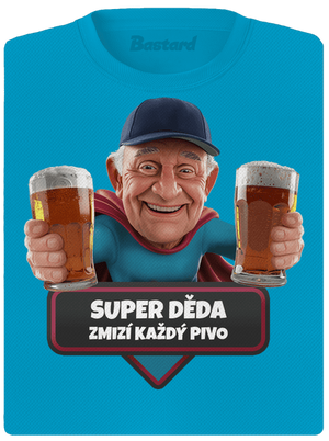 Super děda dámské sportovní tričko Blue Atol