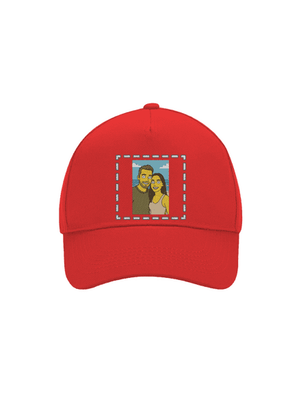 Simpsonovi z vlastní fotky kšiltovka baseballka Classic Red