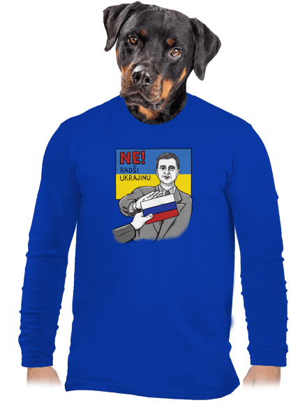 Ne! Radši Ukrajinu pánské dlouhý rukáv Royal Blue