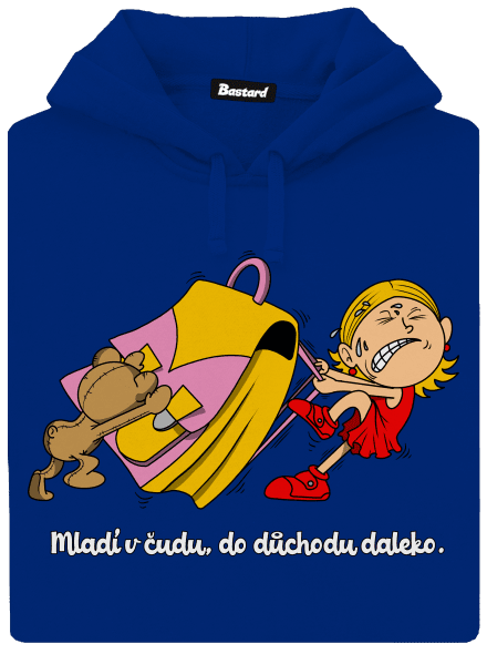 Školačka dámská mikina klokanka Royal Blue Mal