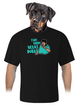 Velký dobrý unisex tričko oversized Black