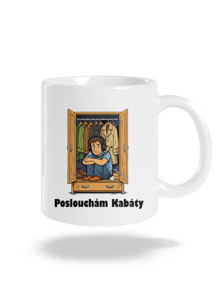 Poslouchám Kabáty klasický hrnek White