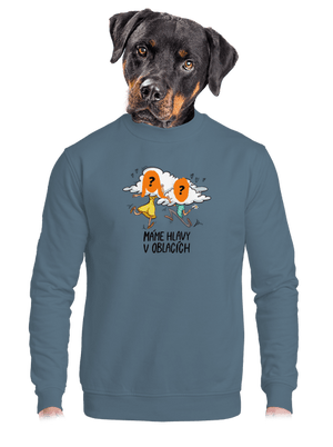 unisex mikina bez kapuce