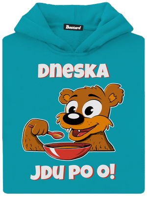 Dneska jdu po o dětská mikina klokanka Hawaiian Blue