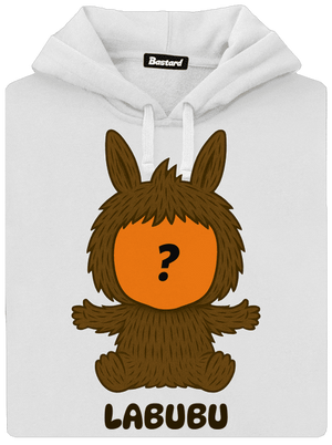 Labubu dámská mikina klokanka White