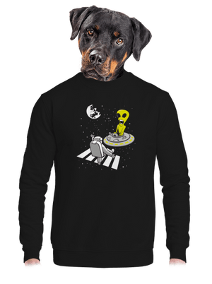 Vesmírný přechod unisex mikina bez kapuce Black