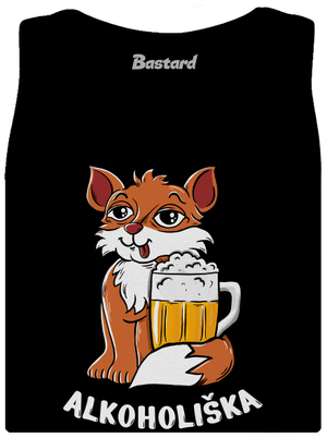 Pivní Alkoholiška dámské tílko klasické Black