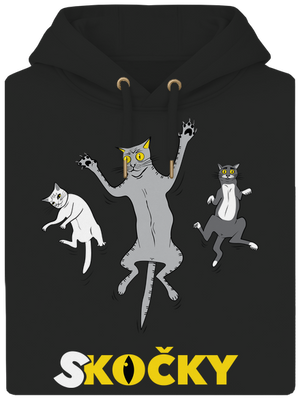 Skočky unisex mikina premium Dark Black