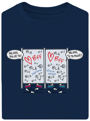 Obsazeno unisex tričko oversized Midnight Blue