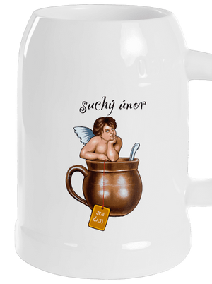 Suchý únor půllitr White