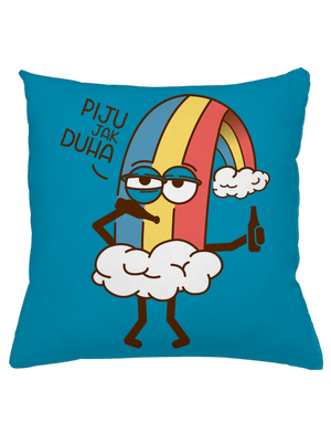 Piju jak duha polštář Blue Turquoise
