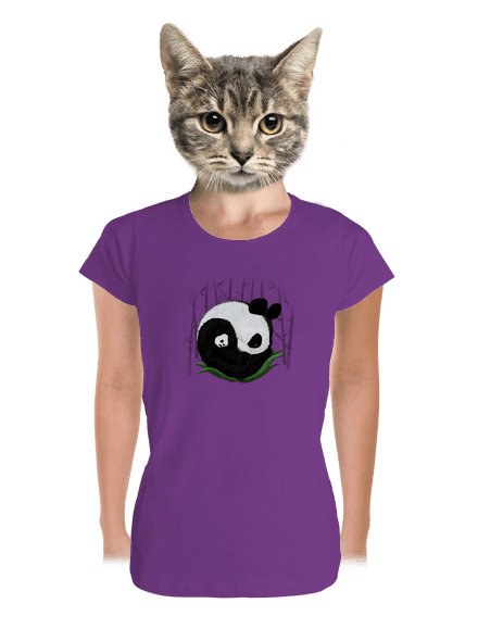 Dvě spící pandy dámské tričko premium Purple
