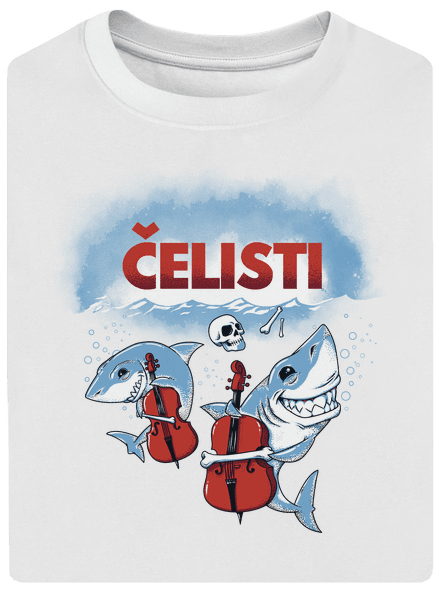 Čelisti unisex tričko oversized White