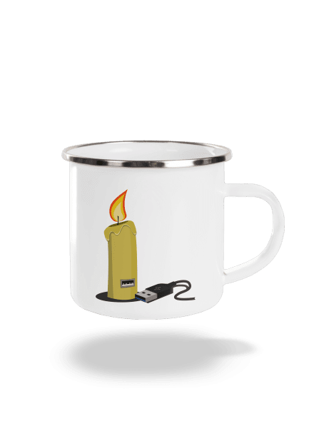 USB svíčka plecháček White