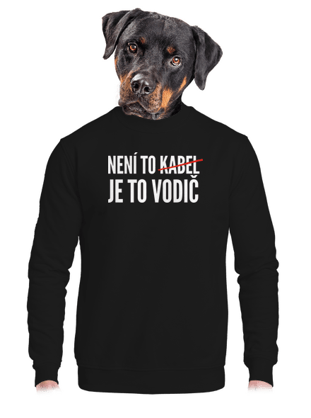 Je to vodič unisex mikina bez kapuce Black