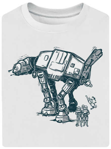 AT-AT unisex tričko oversized White