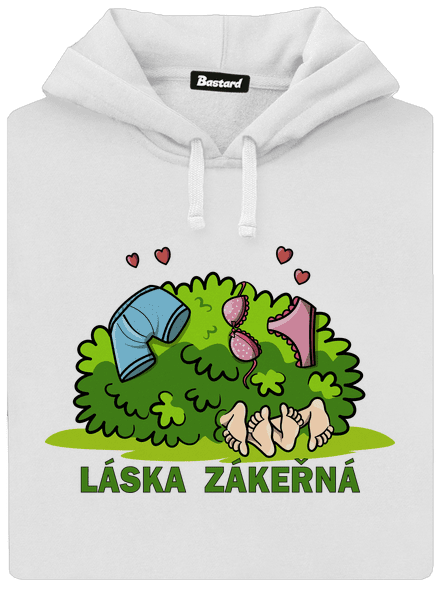 Láska zákeřná dámská mikina klokanka White